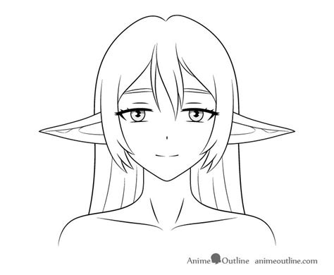 How To Draw An Anime Elf Girl Step By Step Animeoutline