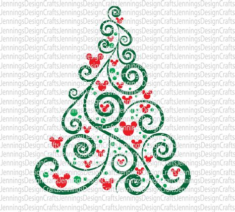 Mickey Mouse Christmas Tree Svg Etsy