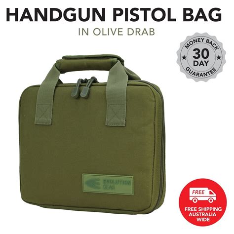 Handgun Pistol Bag Soft Case With 5 Magazine Slots Olive Drab