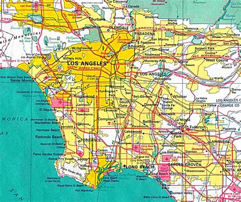 Map Of Cities In Los Angeles World Map