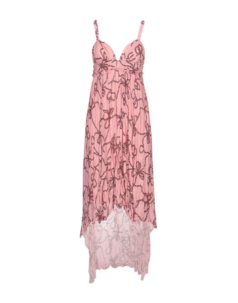 Pinko Synthetic Long Dress In Pink Lyst