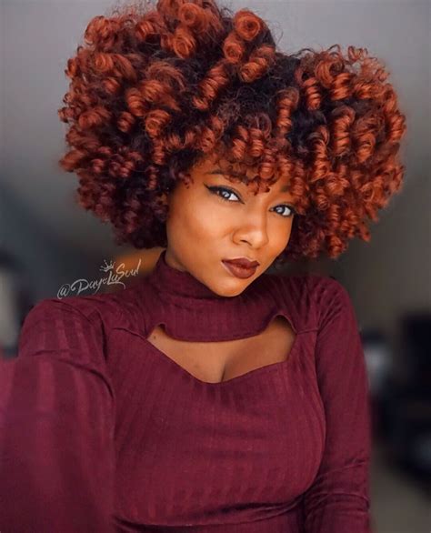 Unique Natural Curly Hair Color Orange Copper Red Burgundy