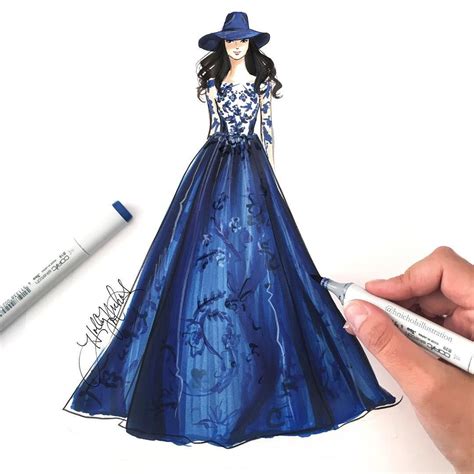 Zuhair Murad Fall 2016 Couture Sketched With Copic Marker Holly