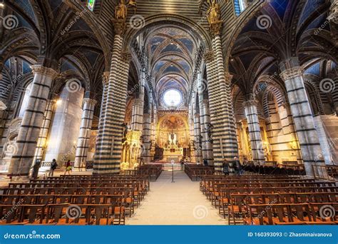 Interior Of Siena Cathedral Editorial Stock Photo Image Of Baroque