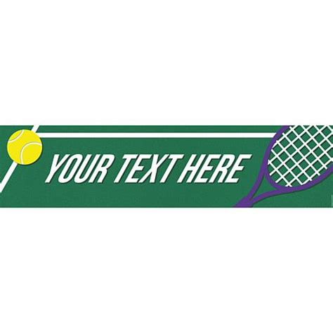 Tennis Personalised Banner 12m Party Packs