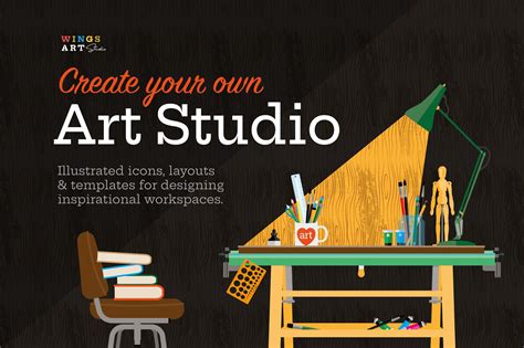 Create Your Own Art Studio | Pre-Designed Photoshop Graphics ~ Creative ...