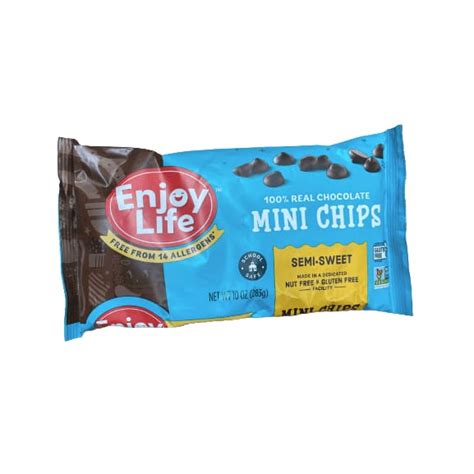 Enjoy Life Semi Sweet Mini Chocolate Chips 10 Oz Bag Shelhealth