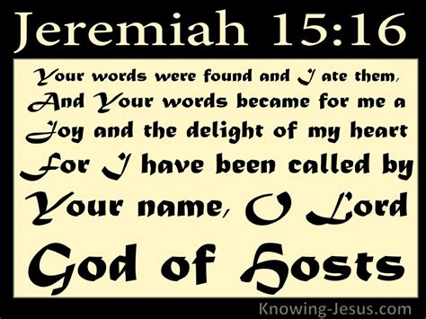 Jeremiah 1516 You Word Is A Joy And Delight Black