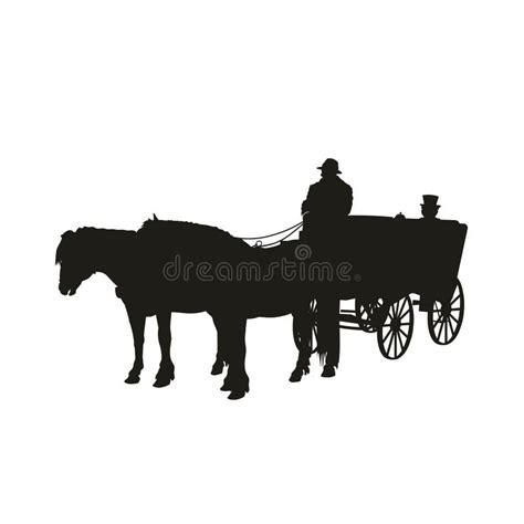 Carro Horse Drawn Ilustração Do Vetor Ilustração De Retro 133631948