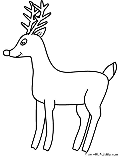 Rudolph The Red Nosed Reindeer Coloring Page Christmas
