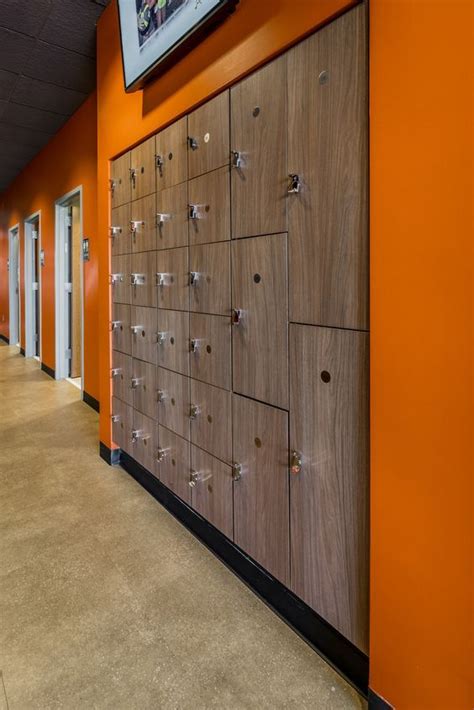 Orange doors | orange door, locker storage, pay phone : Pin by DCA CORPORATE on 16 in 2020 | Lockers, Locker designs, Locker room