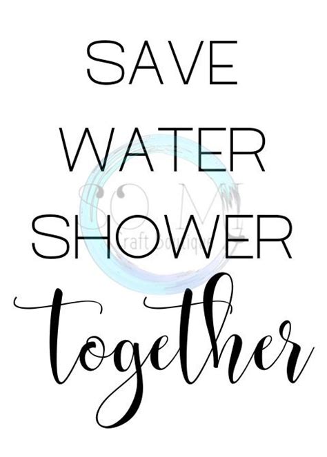Save Water Shower Together Printable Wall Art Instant Etsy Save