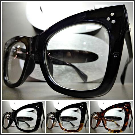 Classic Vintage Retro Nerd Geek Style Clear Lens Eye Glasses Thick