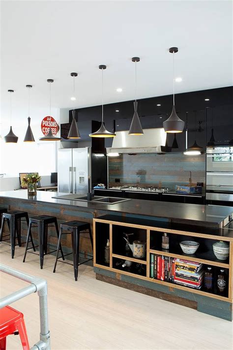 Black Bench House And Home Magazine Home Kitchens Chic Kitchen