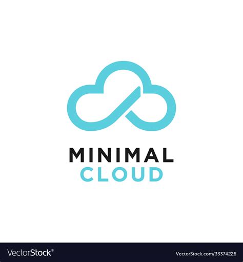 Cloud Logo Design Inspiration Royalty Free Vector Image