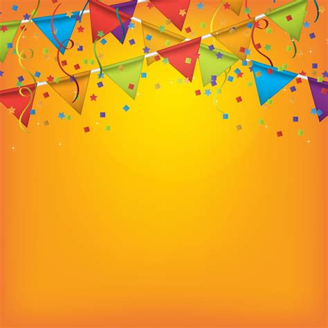 Streamers Background Design With Birthday Patterns And Colorful