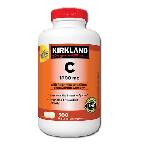 Kirkland Signature Vitamin C 1000 mg 500 Tablets - Carlo Pacific