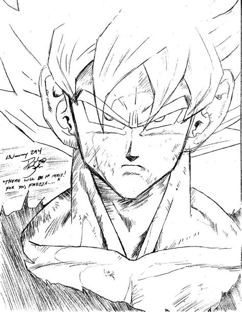 Son Goku Super Saiyan Manga Sketch Practice By Goxgo Goku Drawing