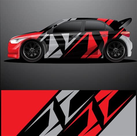 Premium Vector Rally Car Decal Graphic Wrap Abstract Design