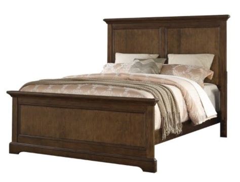 panel queen bed american oak
