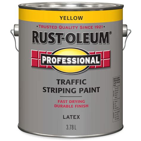 Rust Oleum Professional Traffic Striping Paint In Yellow 378 L The