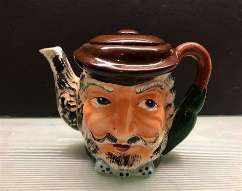 Toby Style Figural Head Teapot Ceramic Toby Mug Made In Etsy
