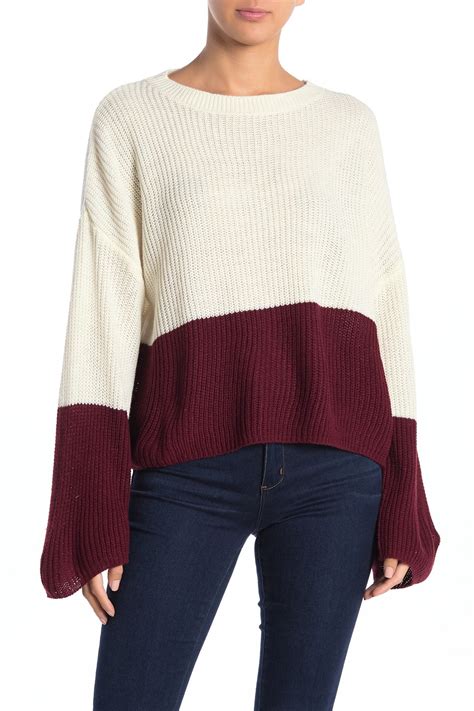 Love By Design Colorblock Knit Pullover Sweater Nordstrom Rack