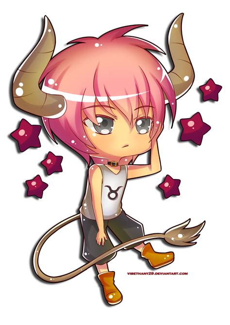 Chibi Zodiac Taurus Plain Ver By Vibethany29 Anime Zodiac Zodiac