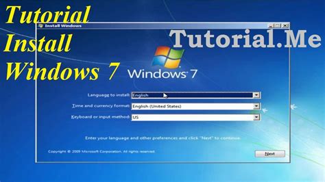 Tutorial Install Windows 7 Youtube