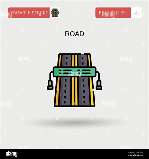 Road Simple Vector Icon Stock Vector Image And Art Alamy