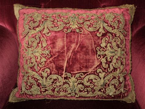 Antique 18th C Silk Velvet With Stumpwork Embroidered Metallic Etsy