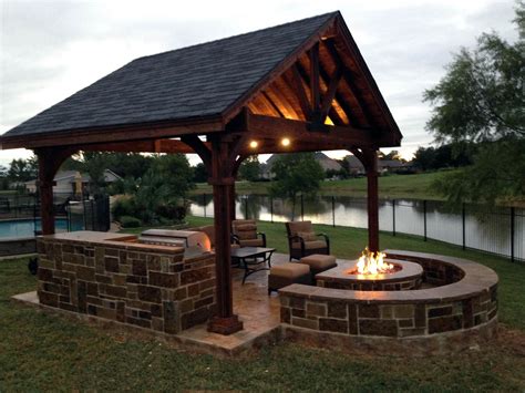 Gazebo With Fire Pit Plans Image Of Screened In Gazebo With Fire Pit