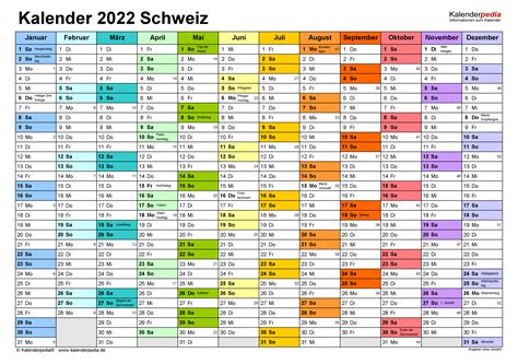 Jahreskalender 2022 Schweiz Excel Pdf Muster Vorlage Ch Vrogue