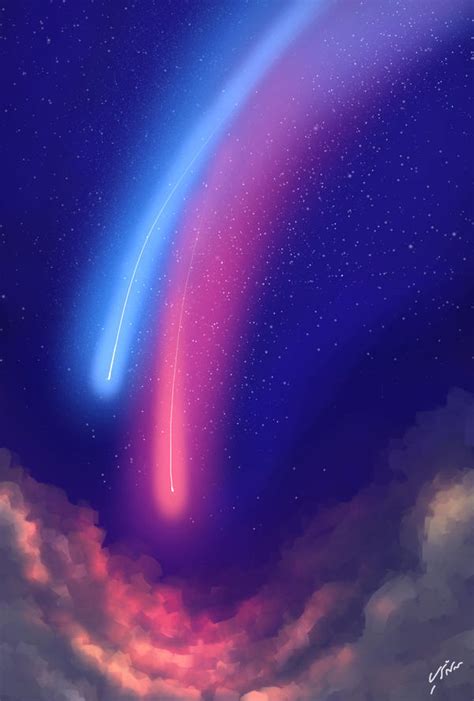 Your Name Meteor Sky By Aqueos12 On Deviantart