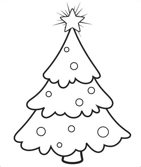 Printable Christmas Tree Coloring Pages Free Download