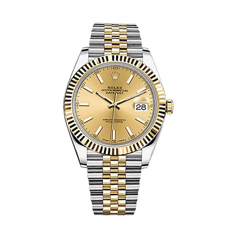 Rolex Datejust Gold Stainless Steel Watch Champagne