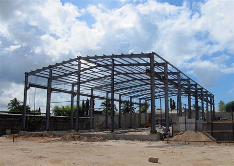 Light Steel Structure Warehouse With Crane Prefabricated Metal