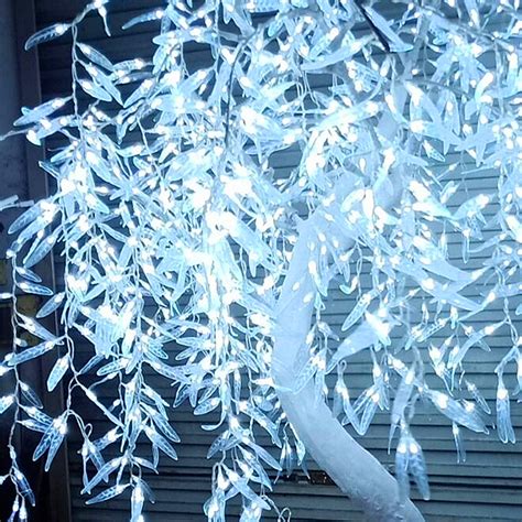 7ft White Led Simulation Weeping Willow Tree Light Christmas Etsy