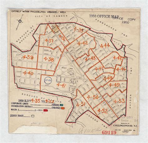 1950 Census Enumeration District Maps New Jersey Nj