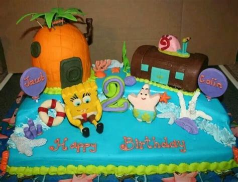 Sponge Bob Birthday Cake Spongebob Birthday Cake Cute Birthday Cakes