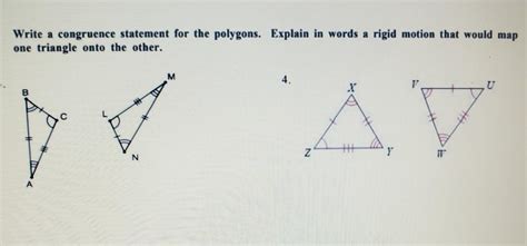 Congruent Polygons Write A Congruence Statement For The Polygons