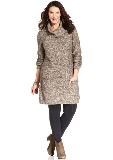 Styleandco Styleandco Plus Size Marled Cowl Neck Sweater Tunic Now 3599
