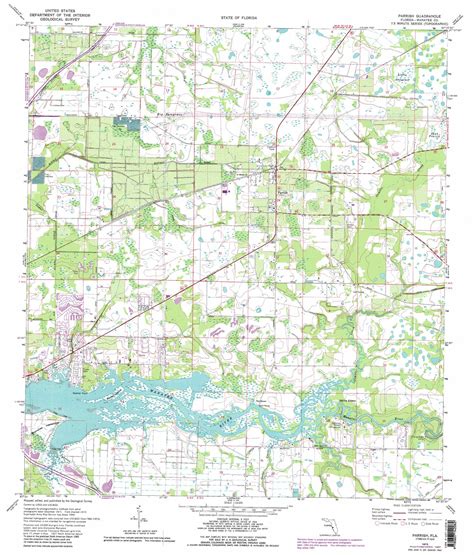 Parrish Topographic Map 124000 Scale Florida
