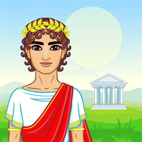 Animation Portrait Of The Young Man In Traditional Clothes Of Ancient