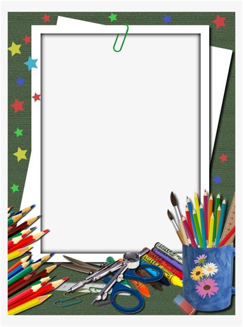 Download School Supplies Border Png Png And  Base Free School