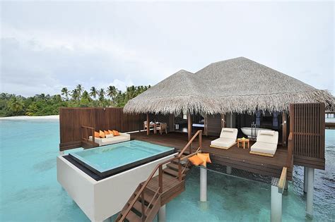 Hd Wallpaper Brown Wooden Hut House Ocean Island Palm Maldives
