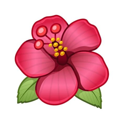 Premium Vector Simple Red Flower Large Size Of Emoji Spring Flower