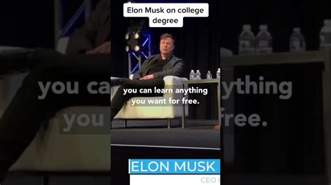 Elon Musk S Speech On College Degree Must Watch Youtube