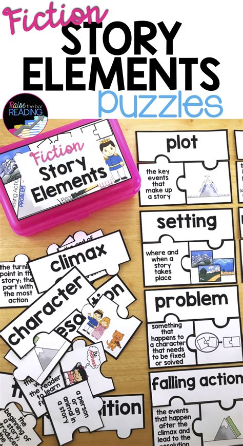Fiction Story Elements Puzzles Vocabulary Activities Or Reading Center