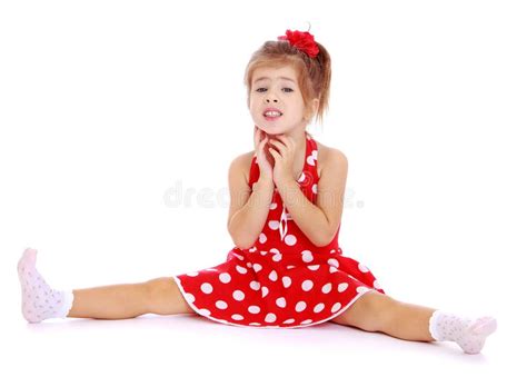 Beautiful Little Girl Sitting Legs Spread Wide Stock Photos Free
